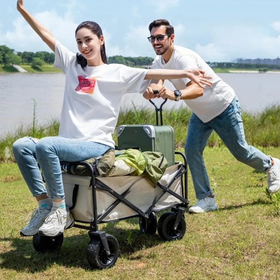 Chariot de plage avec rangement intégré – Transport facile et grande capacité pour vos sorties en famille – Image 4