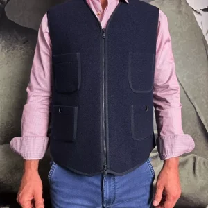 CIRCOLO – Gilet Sans Manches Laine Marine