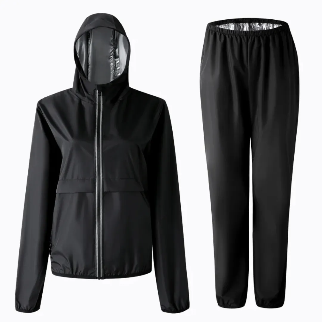 Ensemble survêtement amincissant à capuche – Affinez votre silhouette en transpirant plus à chaque séance – Image 9