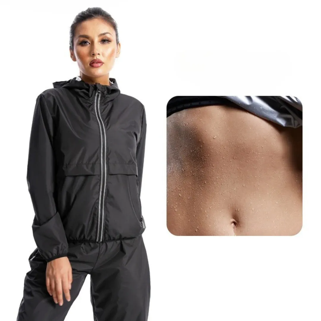 Ensemble survêtement amincissant à capuche – Affinez votre silhouette en transpirant plus à chaque séance – Image 3