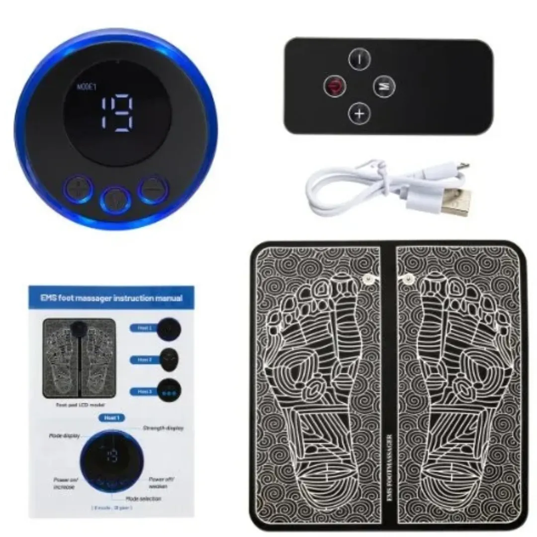 Coussin de massage électrique des pieds – Soulage les douleurs, stimule la circulation, détente instantanée à la maison