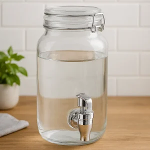 Distributeur boisson verre robinet extérieur – Idéal apéritif jardin, boissons fraîches à volonté, design élégant 5L