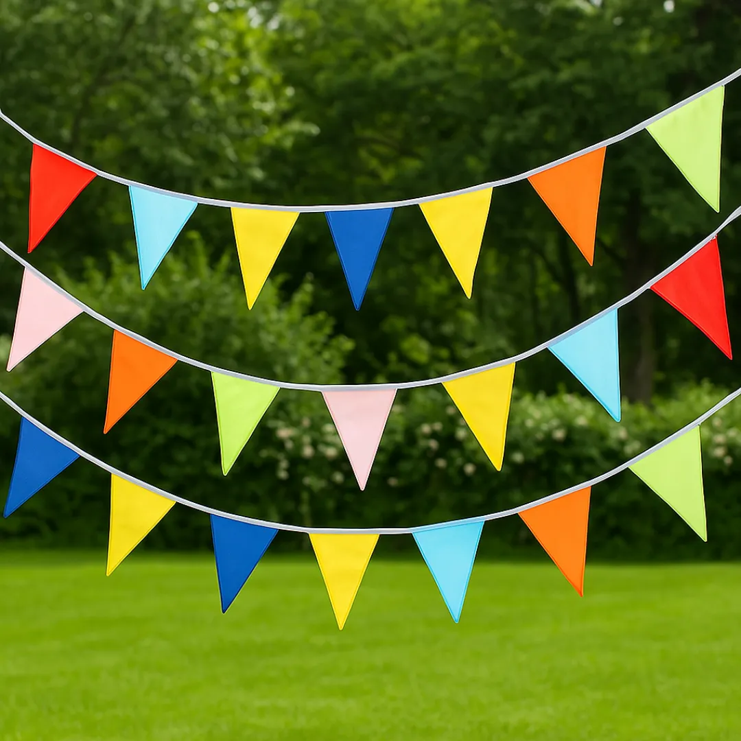 Fanions décoratifs tissu pour fête extérieure – Ambiance festive garantie pour vos événements en plein air – Image 5