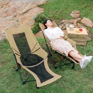 Fauteuil plage pliant avec repose-pieds – Confort ultime en plein air, détente totale au soleil