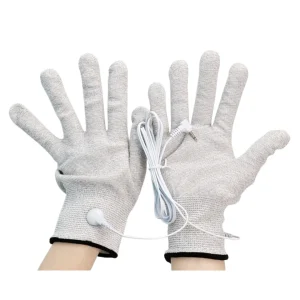 Gants de massage d&rsquo;électrothérapie avec câble – Soulage les douleurs – Stimule la circulation – Relaxation musculaire à domicile