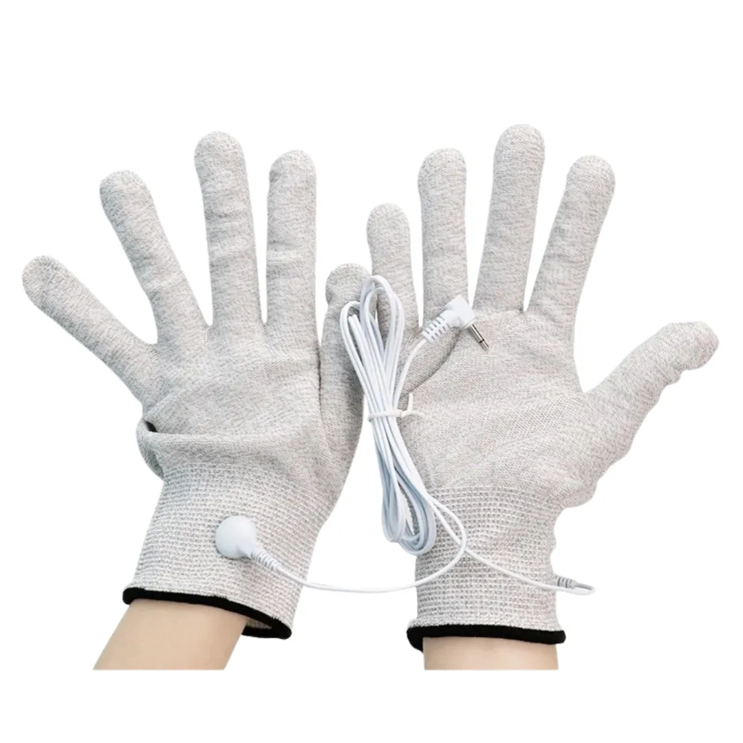Gants de massage d’électrothérapie avec câble – Soulage les douleurs – Stimule la circulation – Relaxation musculaire à domicile – Image 2