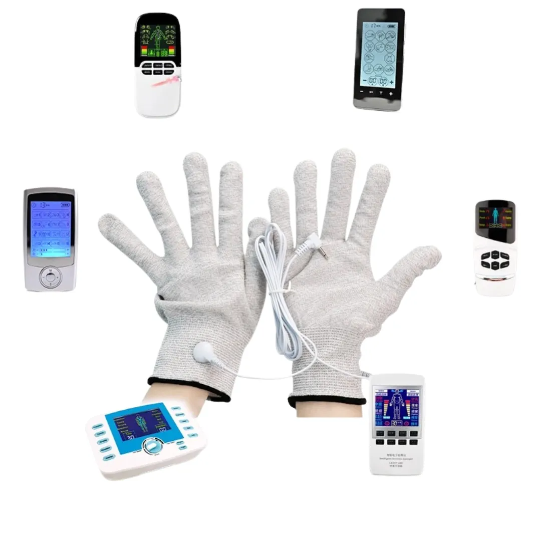 Gants de massage d’électrothérapie avec câble – Soulage les douleurs – Stimule la circulation – Relaxation musculaire à domicile – Image 6