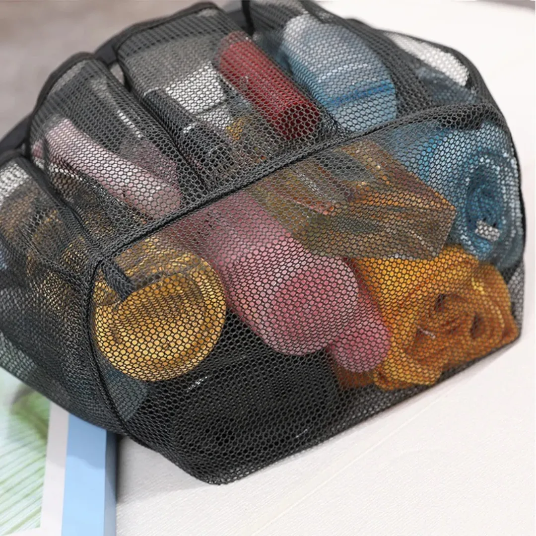 Grand sac fourre-tout de plage en maille – Ultra léger, grande capacité – Idéal pour serviettes, jouets et pique-niques – Image 4