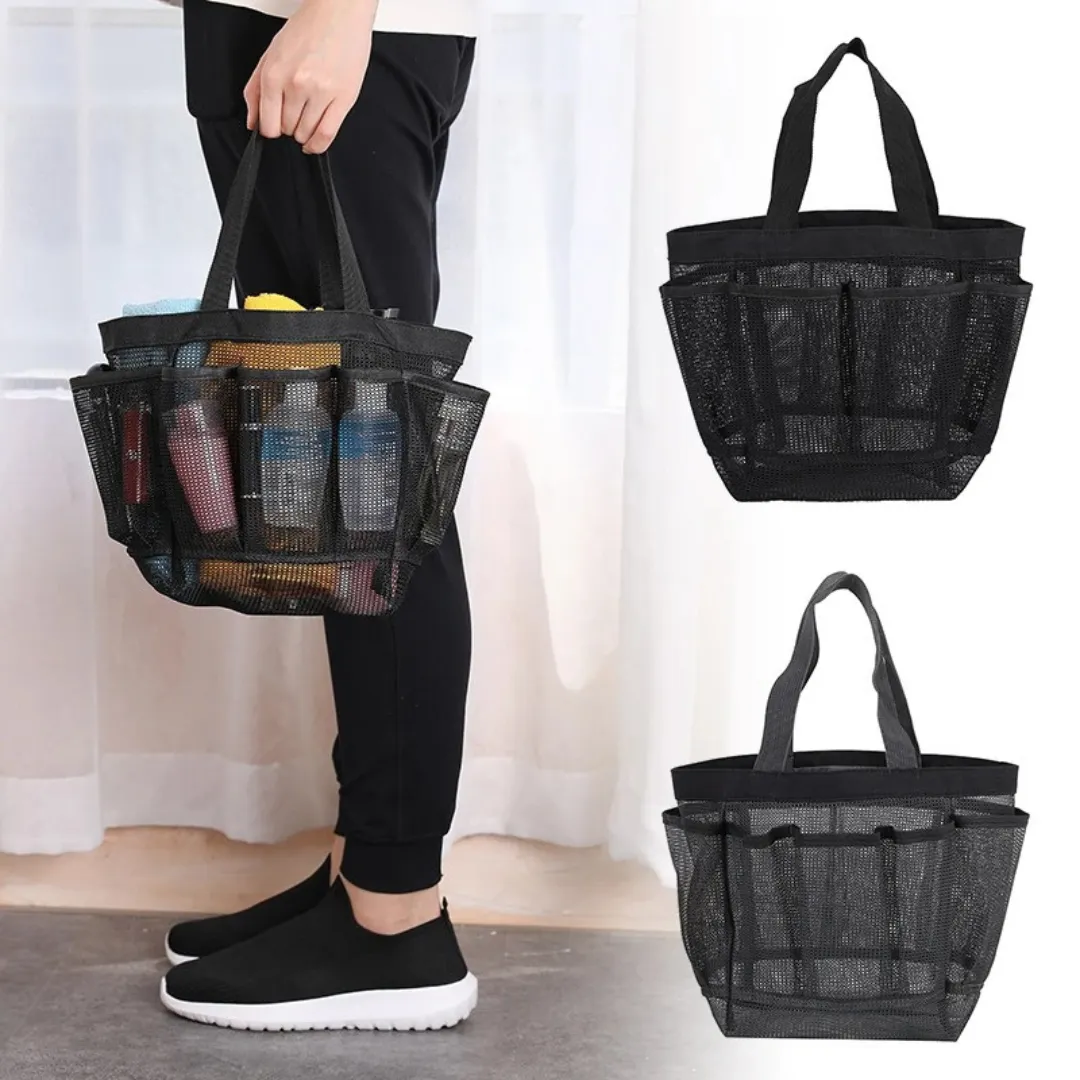 Grand sac fourre-tout de plage en maille – Ultra léger, grande capacité – Idéal pour serviettes, jouets et pique-niques – Image 5