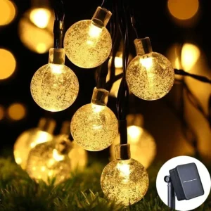 Guirlande lumineuse extérieur pile ambiance chaleureuse – Éclairez vos soirées d’été sans prise électrique – Idéale terrasse et jardin