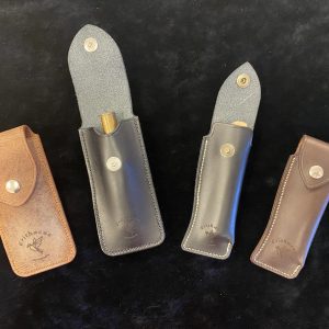 Étui à Couteau en Cuir de Vache Cousu Main
