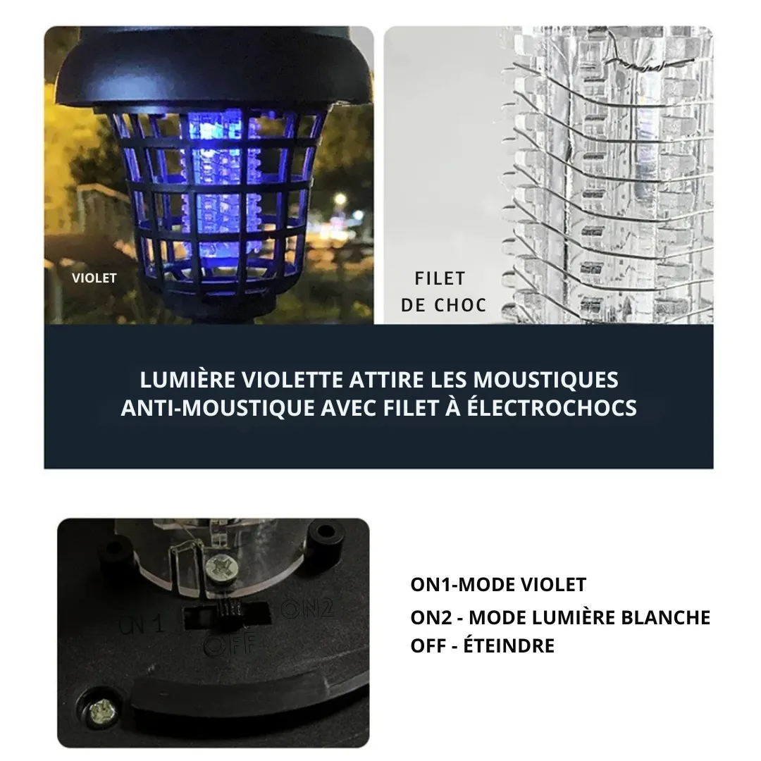 Lampe solaire anti moustique jardin – Image 7