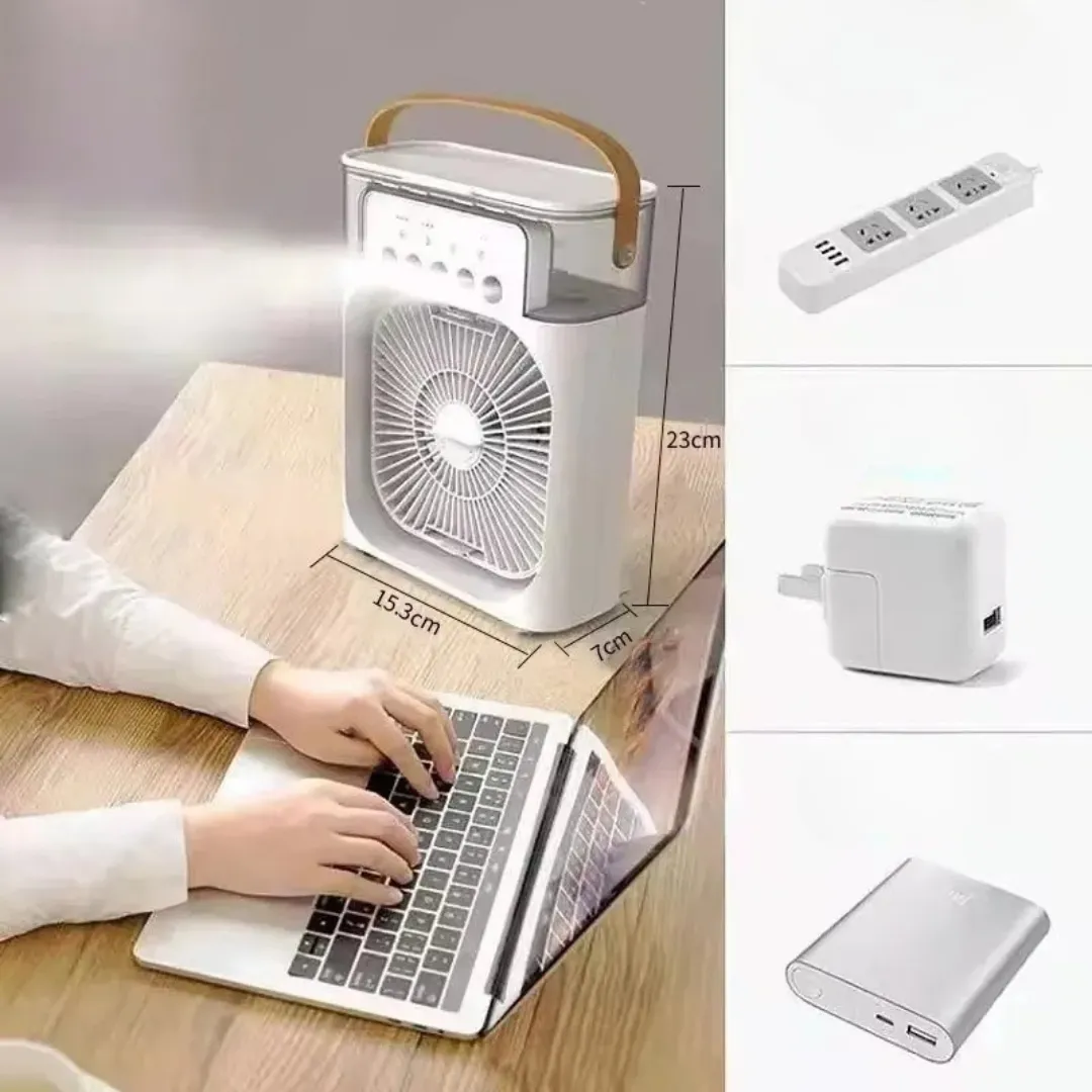 Mini climatiseur portable USB bureau – Rafraîchit instantanément vos espaces – Idéal maison, bureau ou voyage – Image 4