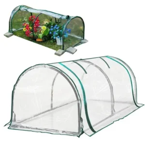 Mini serre tunnel plastique pour potager – Protège vos cultures du froid et accélère la croissance des légumes