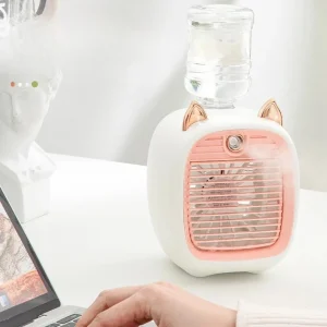 Mini ventilateur renard portable – fraîcheur immédiate en été – compact, léger et ultra mignon pour enfants et adultes