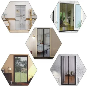 Moustiquaire porte fenêtre aimantée et magnétique – Protection anti-insectes efficace, installation facile sans outils