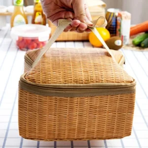 Panier pique nique en osier isotherme – Élégant et pratique pour repas frais en extérieur