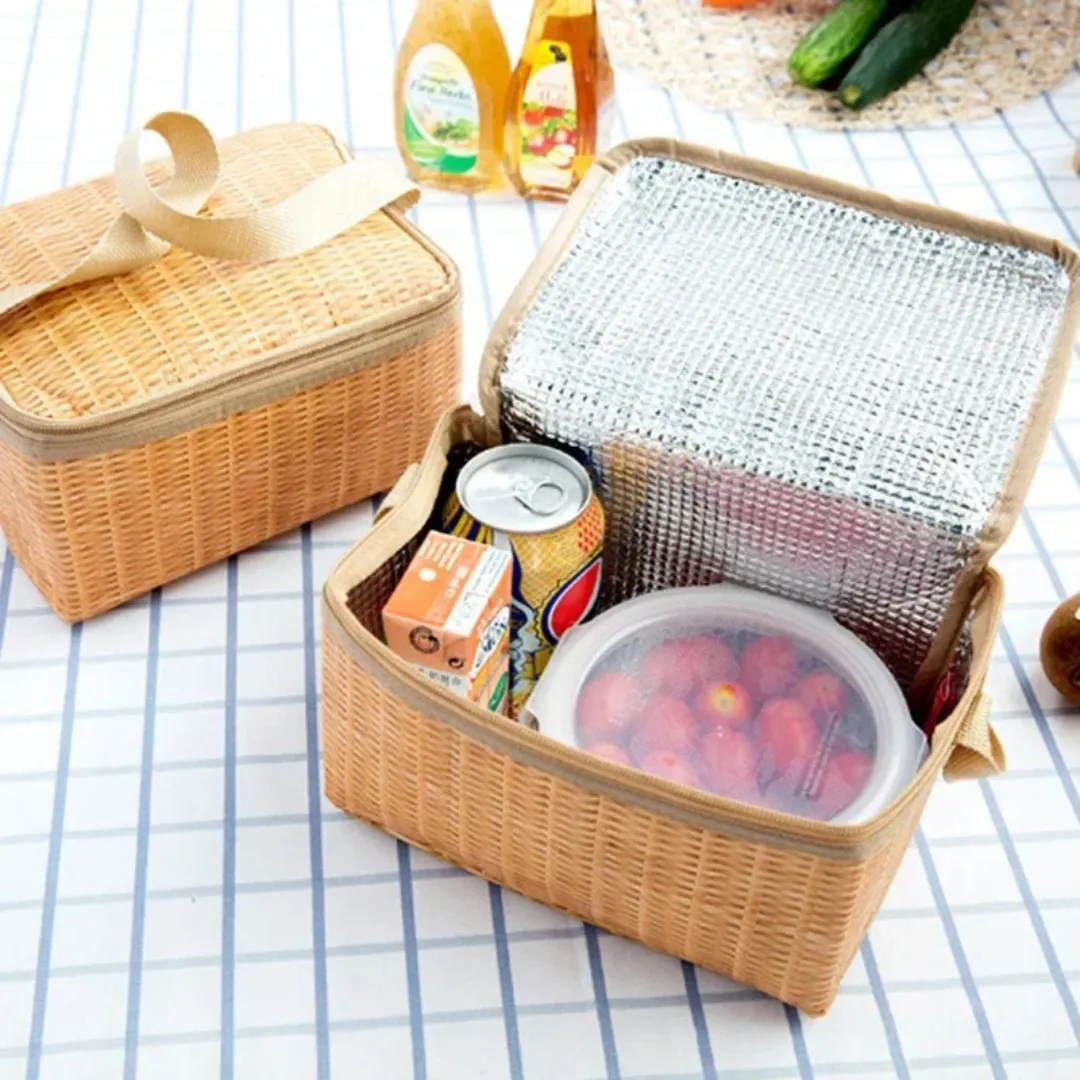 Panier pique nique en osier isotherme – Élégant et pratique pour repas frais en extérieur – Image 3
