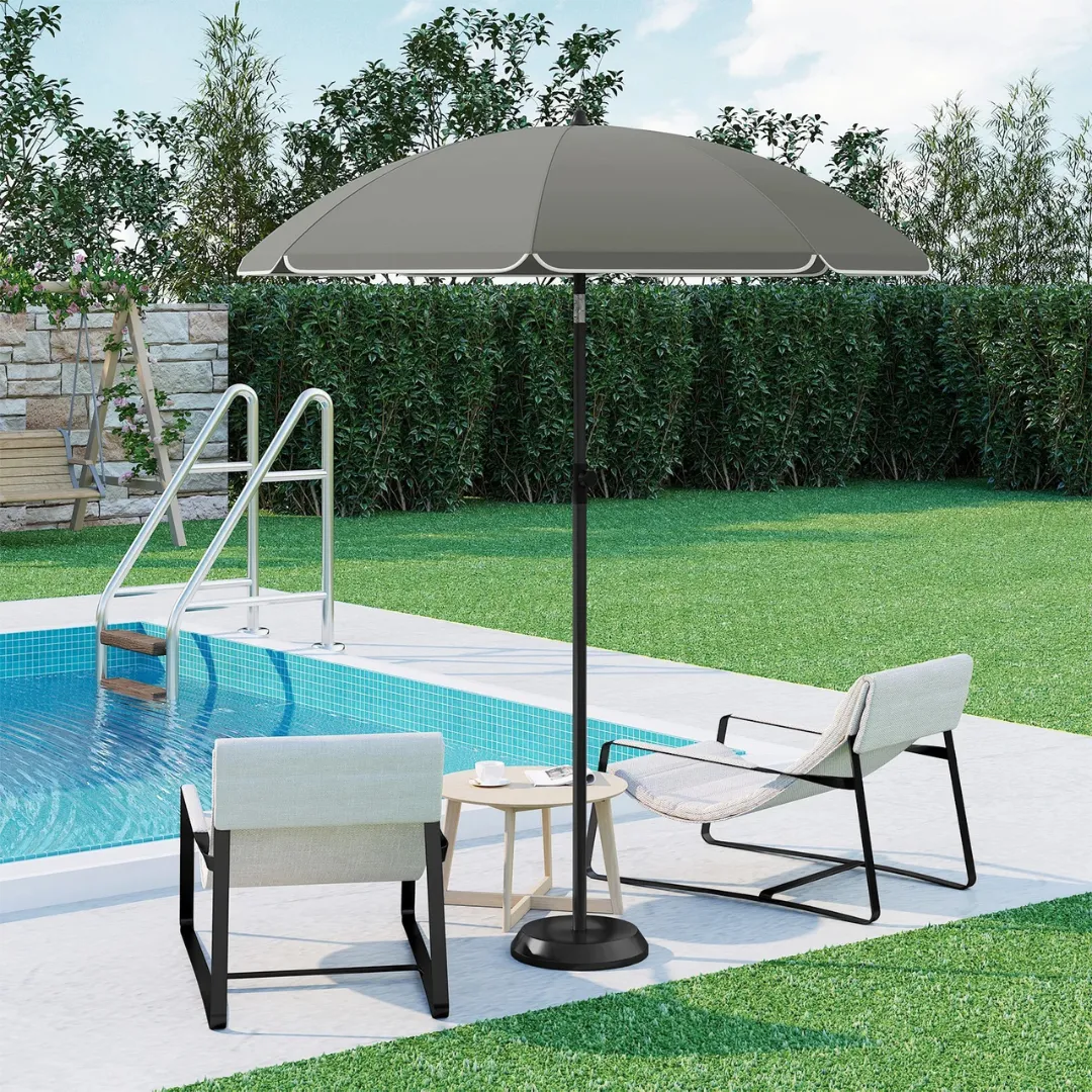 Parasol de plage avec ancrage sable – Résiste au vent, facile à installer, protection UV optimale – Image 2