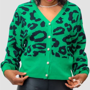 Cardigan léopard