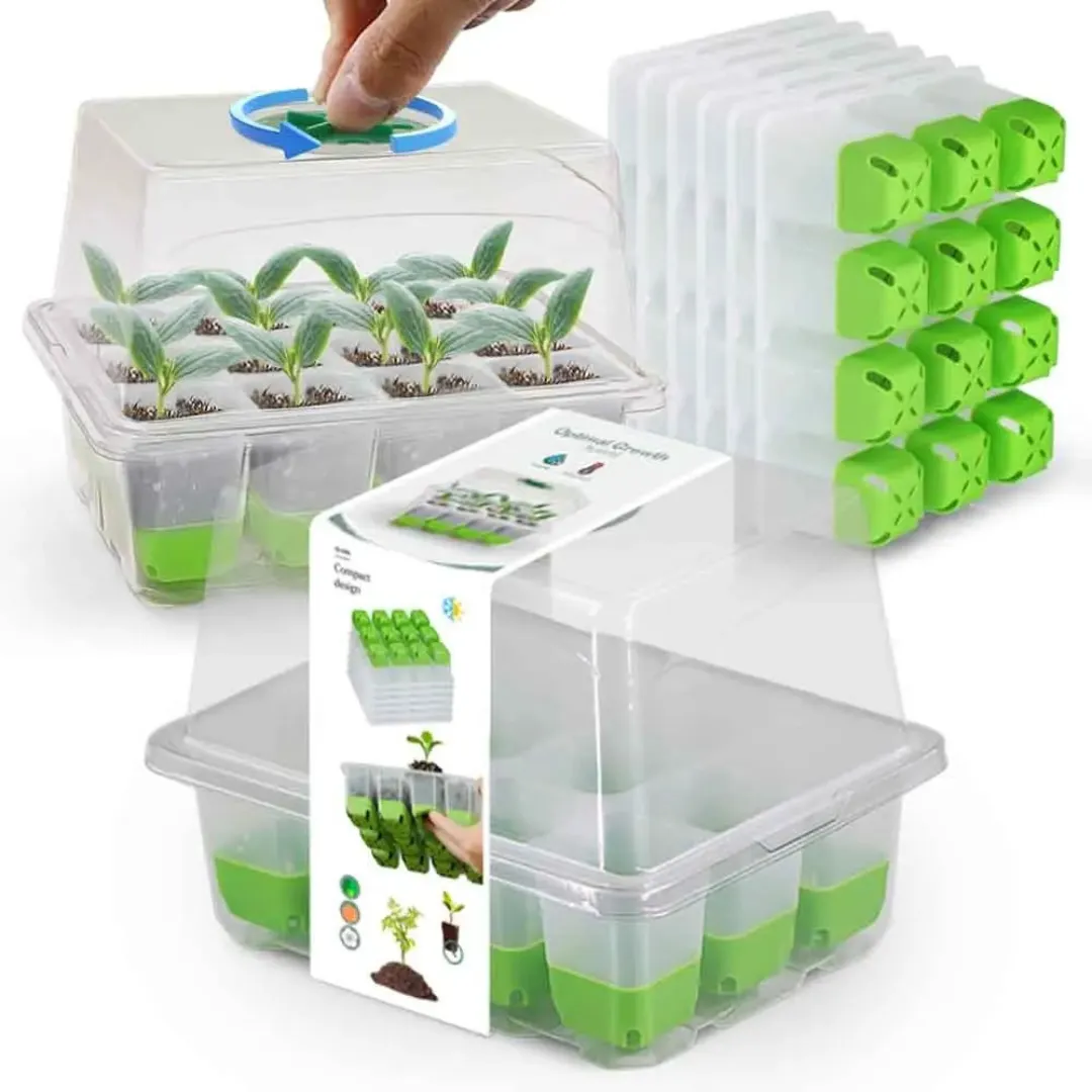 Plateau semis alvéolé avec couvercle transparent – Germination rapide et protégée – Idéal jardinage facile et réussi – Image 3