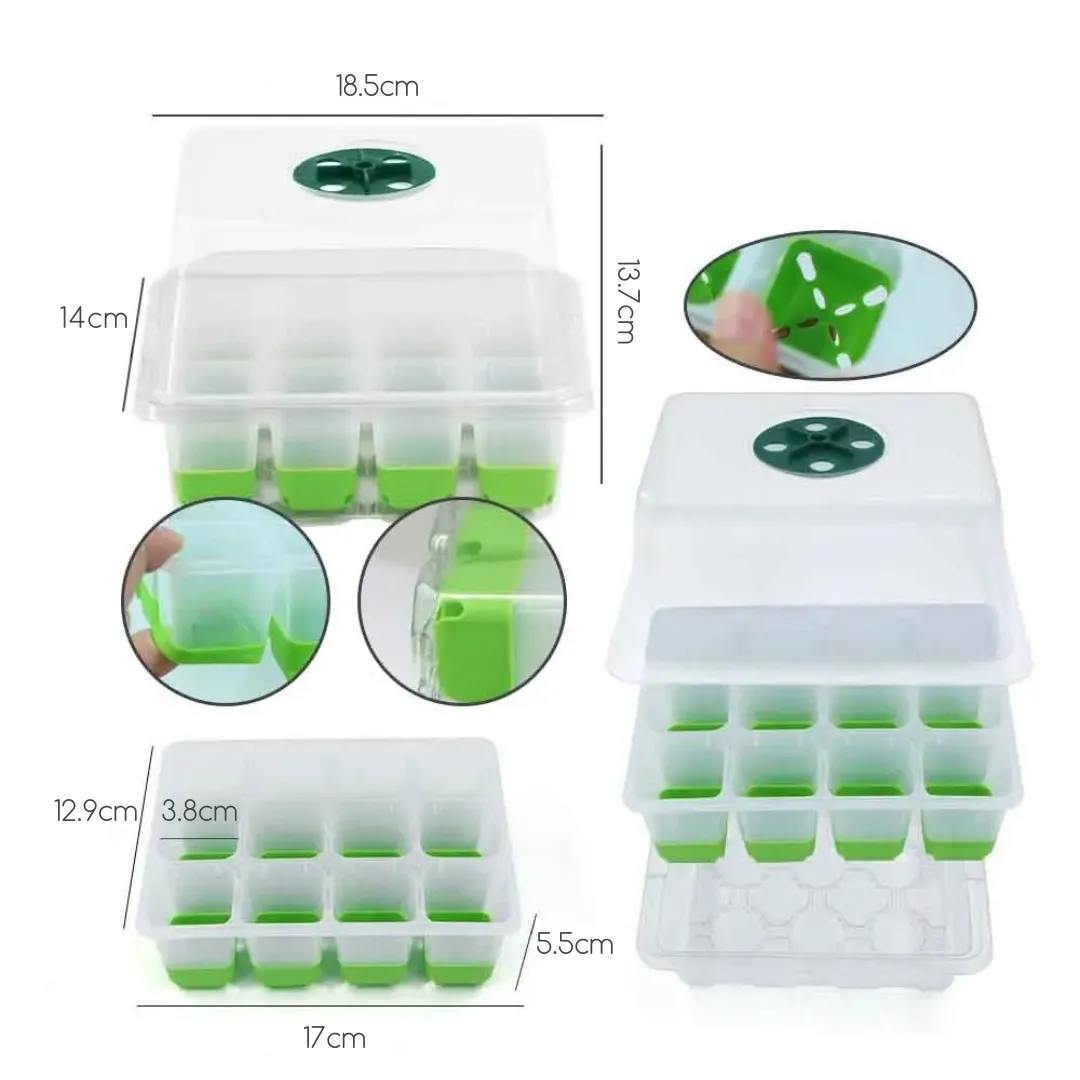 Plateau semis alvéolé avec couvercle transparent – Germination rapide et protégée – Idéal jardinage facile et réussi – Image 9