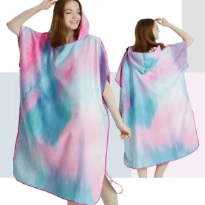 Poncho de bain femme – Confort ultra-absorbant après la douche – Séchage rapide et style cocooning