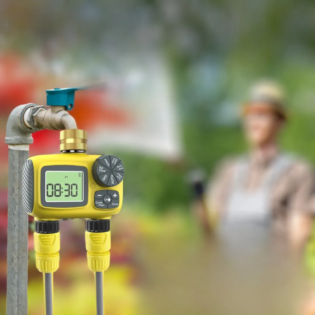Programmateur d’arrosage digital à pile – Économisez l’eau et gagnez du temps – Jardinage facile sans effort – Image 2
