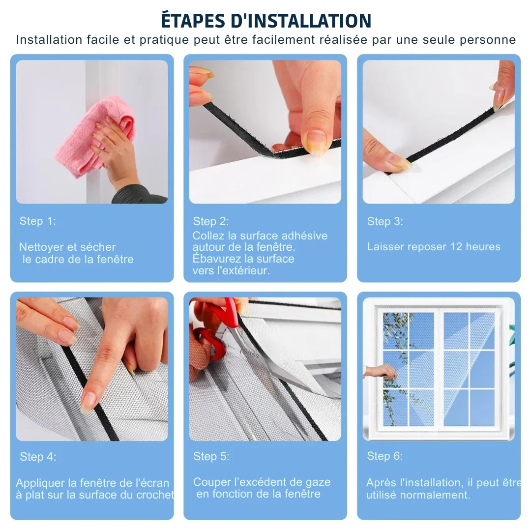 Rideau anti moustique magnetique porte fenetre – Protection efficace anti-insectes avec fermeture automatique – Idéal été et fenêtres ouvertes – Image 7