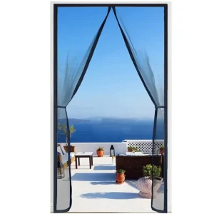 Rideau moustiquaire extérieur aimanté – Protection anti-insectes efficace – Entrée facile sans les mains