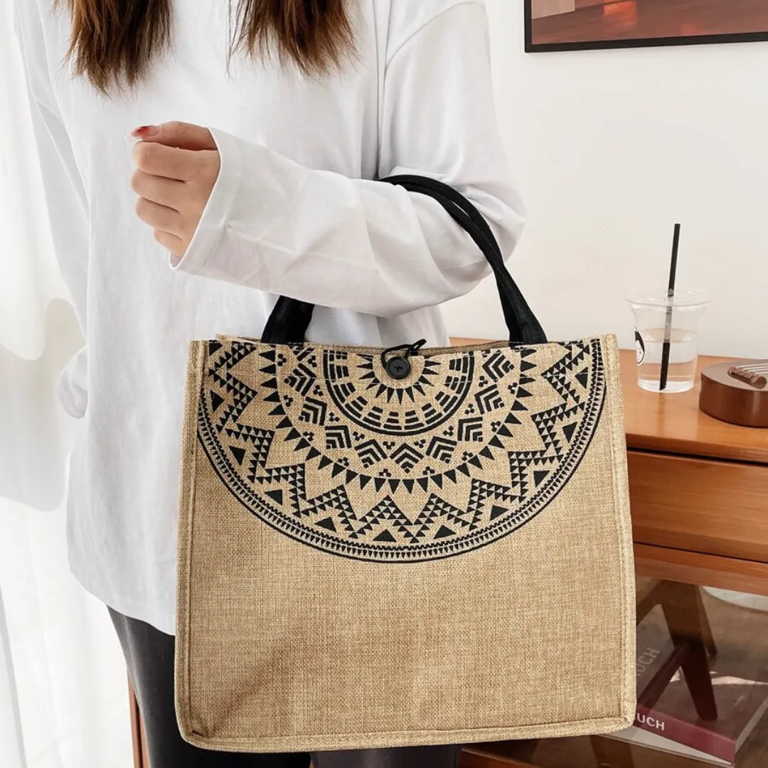 Sac en toile de jute – Éco-responsable, tendance et robuste pour un shopping zéro déchet – Image 6