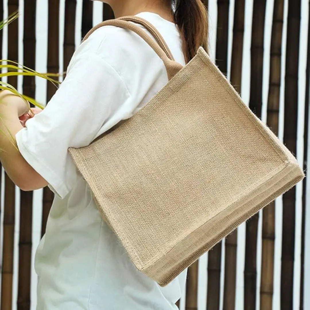 Sac en toile de jute – Éco-responsable, tendance et robuste pour un shopping zéro déchet – Image 7