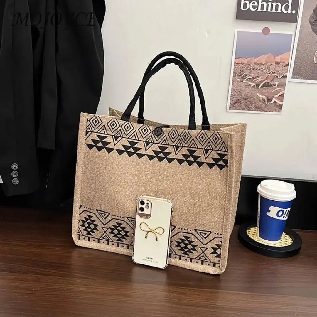 Sac en toile de jute – Éco-responsable, tendance et robuste pour un shopping zéro déchet – Image 3
