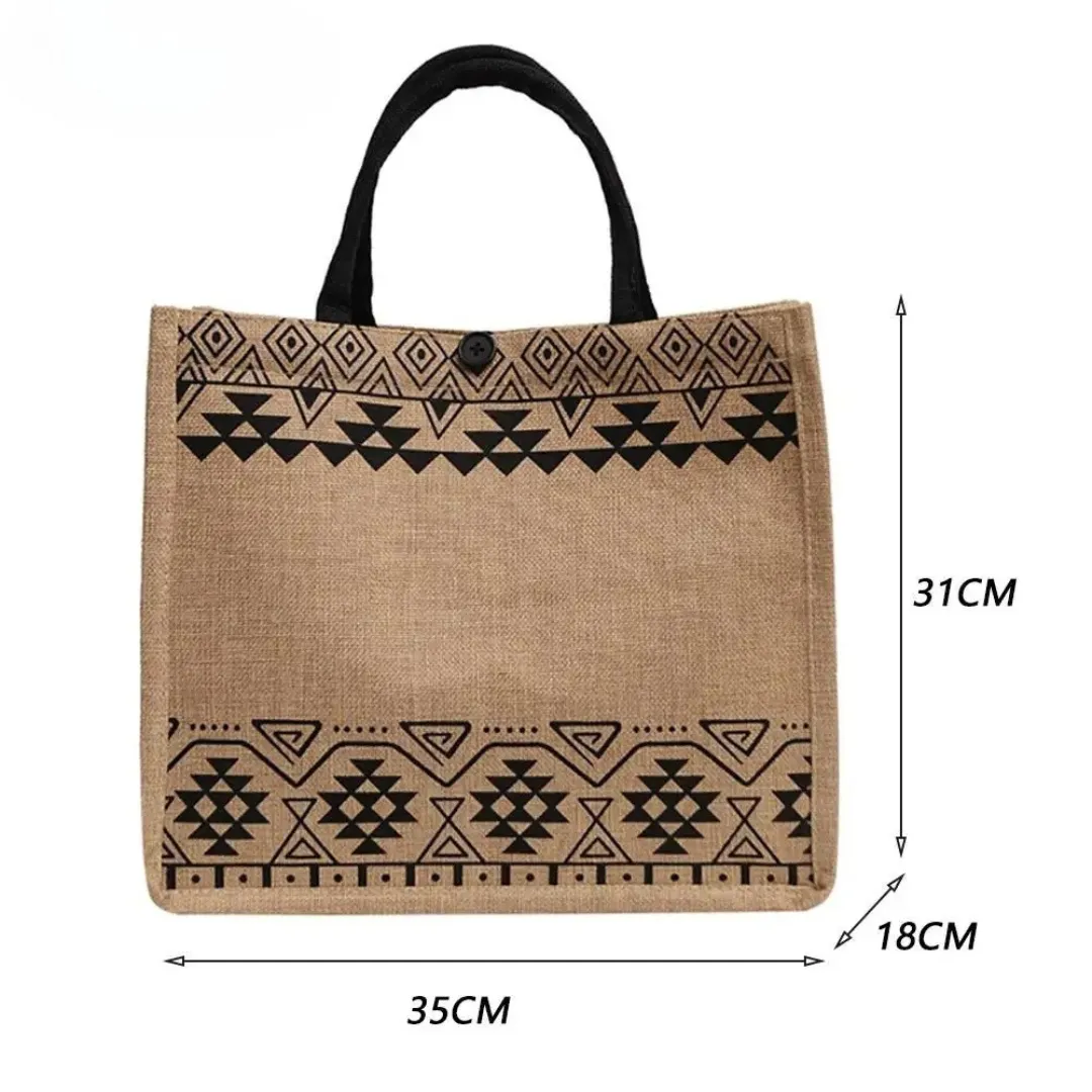 Sac en toile de jute – Éco-responsable, tendance et robuste pour un shopping zéro déchet – Image 8