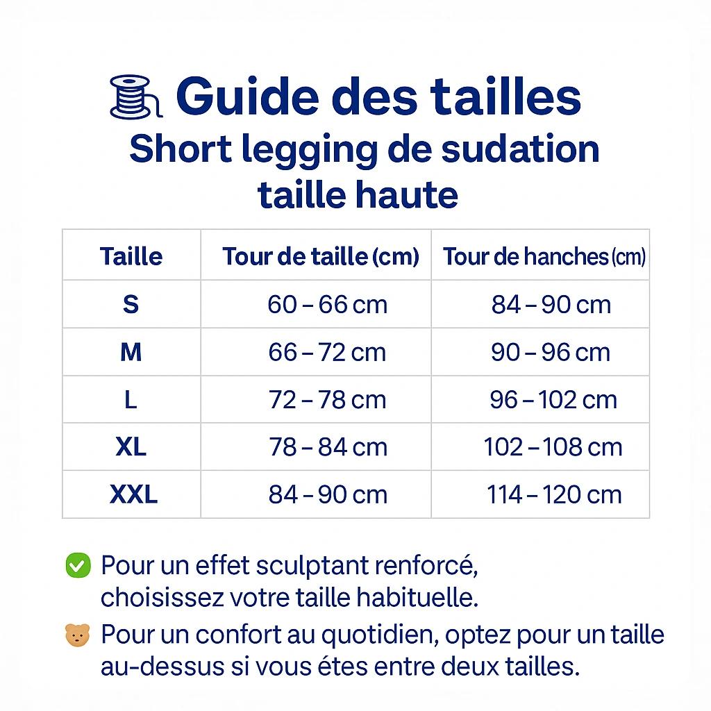 Short legging de sudation taille haute – Affine la silhouette, brûle les graisses, effet ventre plat immédiat – Image 4