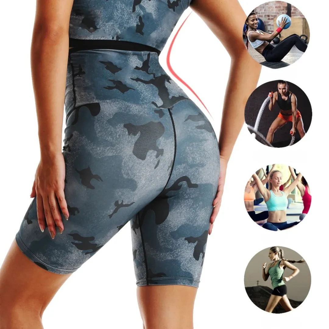 Short legging de sudation taille haute – Affine la silhouette, brûle les graisses, effet ventre plat immédiat – Image 6