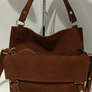 charles et charlus Petit Touquet cuir nubuck chocolat
