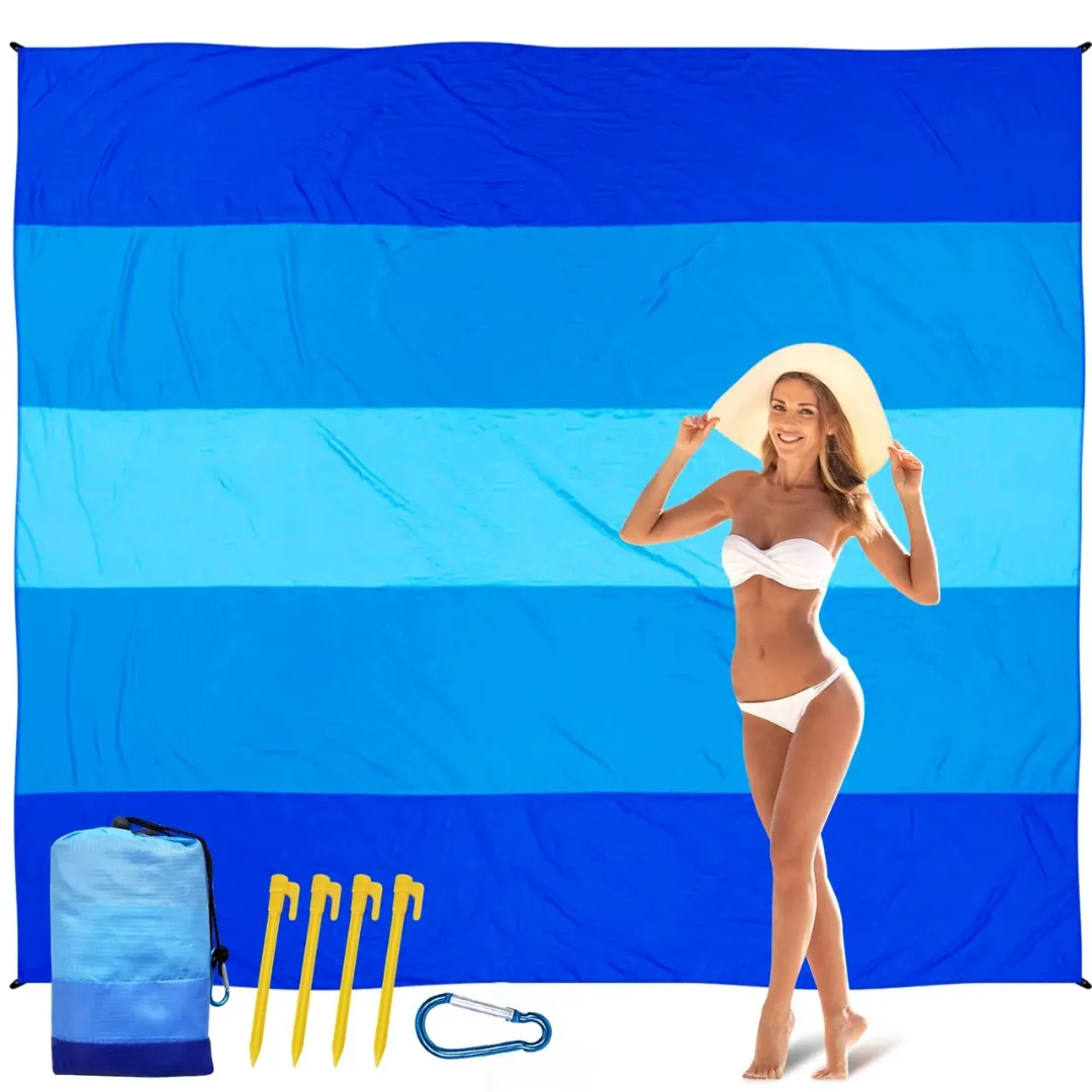 Tapis plage imperméable grande taille – Confort XXL pour toute la famille – Sable et humidité bloqués – Image 5