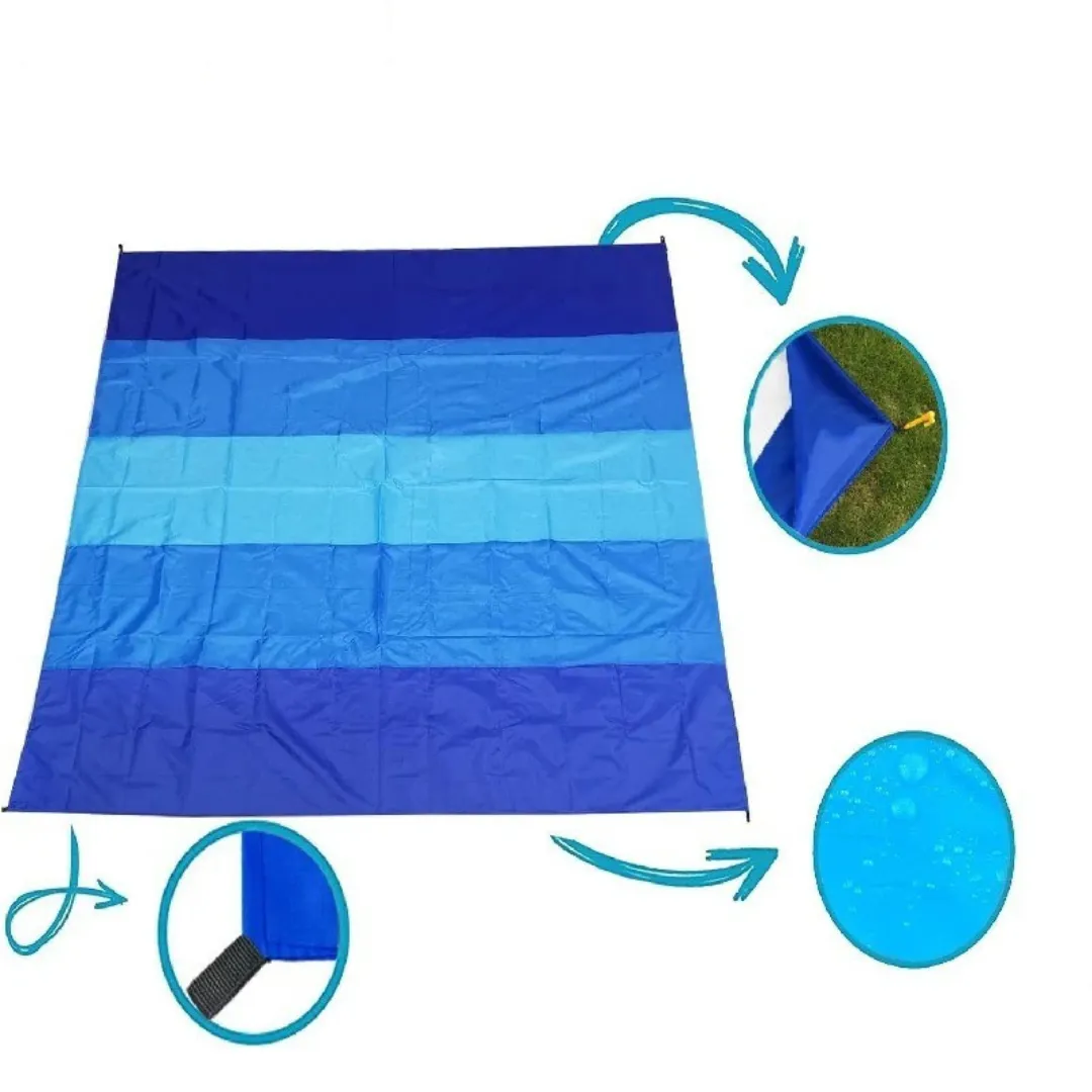 Tapis plage imperméable grande taille – Confort XXL pour toute la famille – Sable et humidité bloqués – Image 9