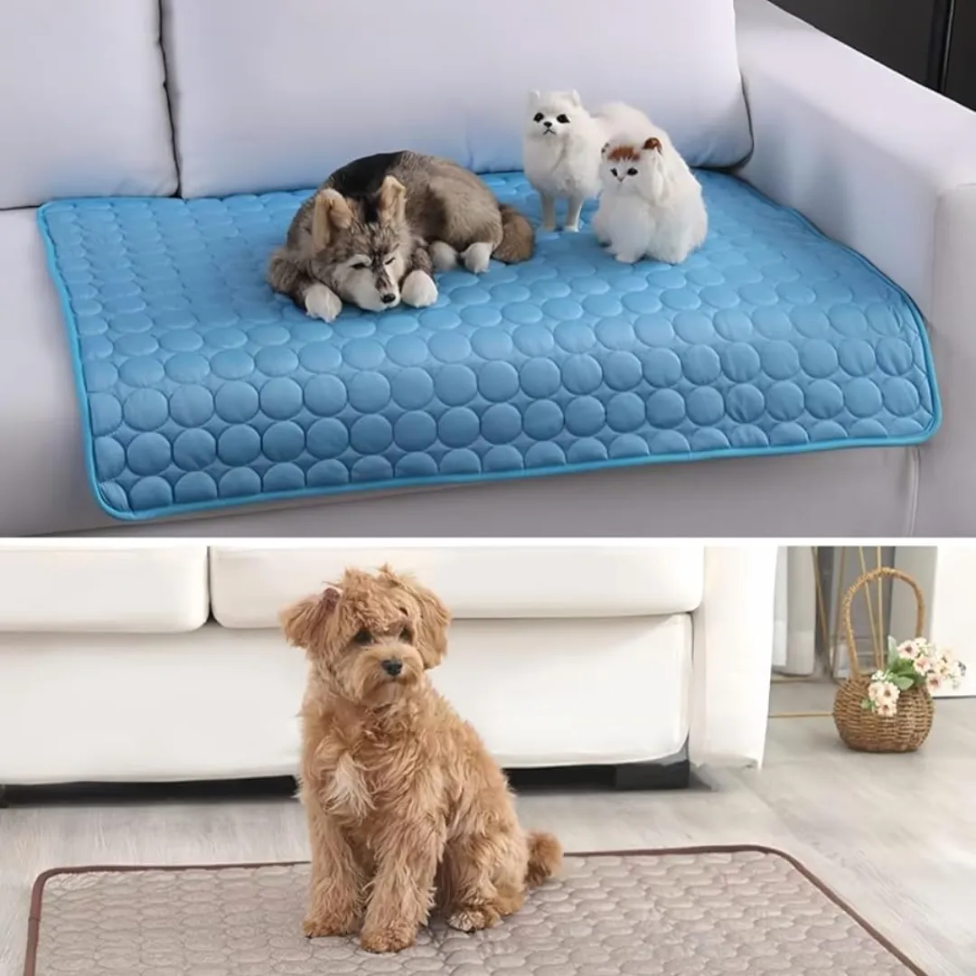 Tapis rafraîchissant pour animaux plage – Confort estival, anti-chaleur pour chiens et chats – Idéal vacances et balades – Image 4
