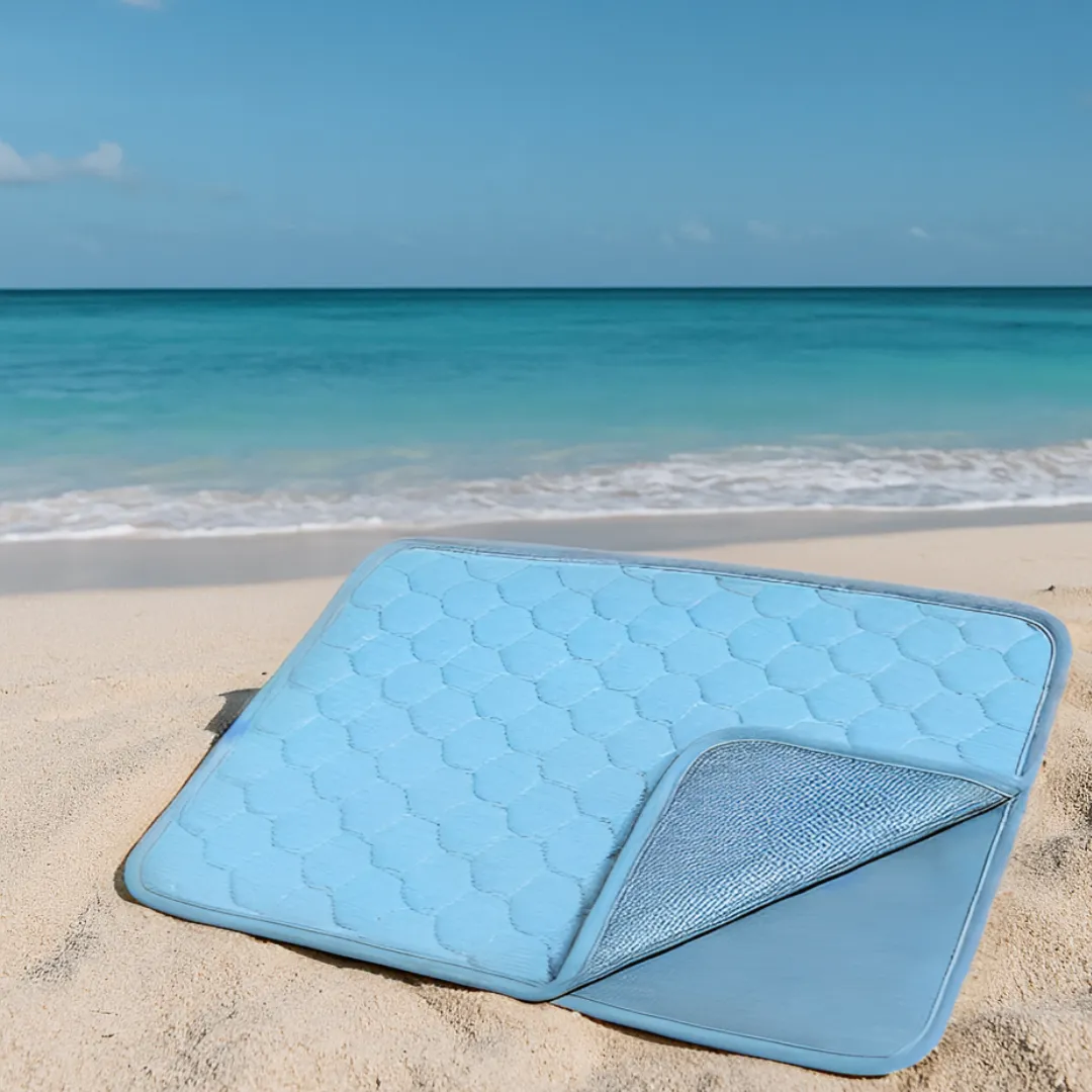 Tapis rafraîchissant pour animaux plage – Confort estival, anti-chaleur pour chiens et chats – Idéal vacances et balades – Image 8