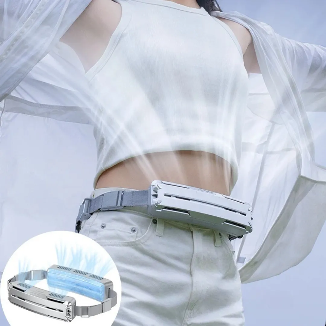 Ventilateur ceinture portable – Rafraîchissement instantané en mouvement, idéal été, sport et trajets sans sueur – Image 3
