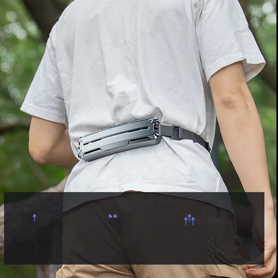 Ventilateur ceinture portable – Rafraîchissement instantané en mouvement, idéal été, sport et trajets sans sueur – Image 4