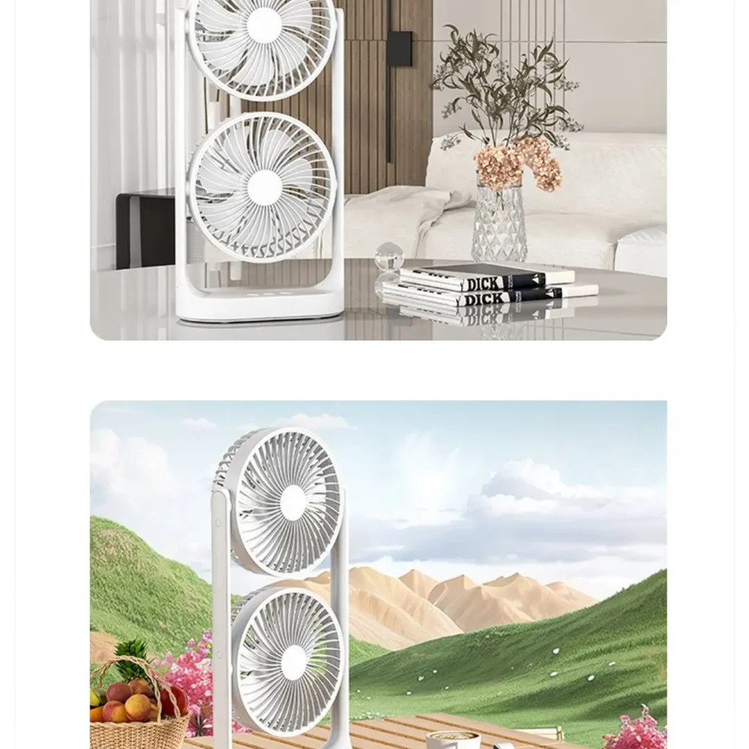 Ventilateur de bureau à deux pales USB – rafraîchissement silencieux et efficace pour vos journées de travail – compact et nomade – Image 5