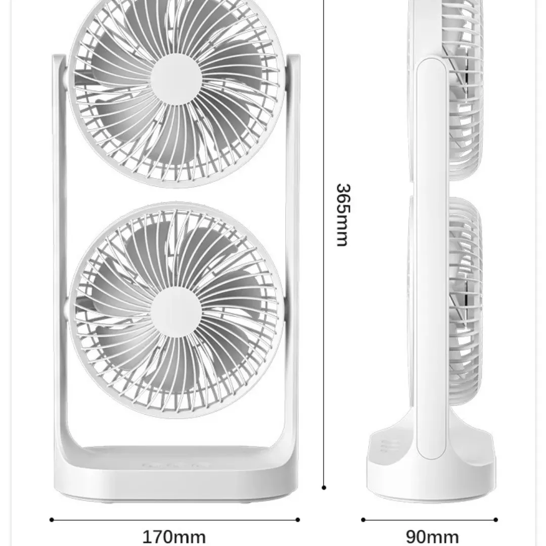 Ventilateur de bureau à deux pales USB – rafraîchissement silencieux et efficace pour vos journées de travail – compact et nomade – Image 7
