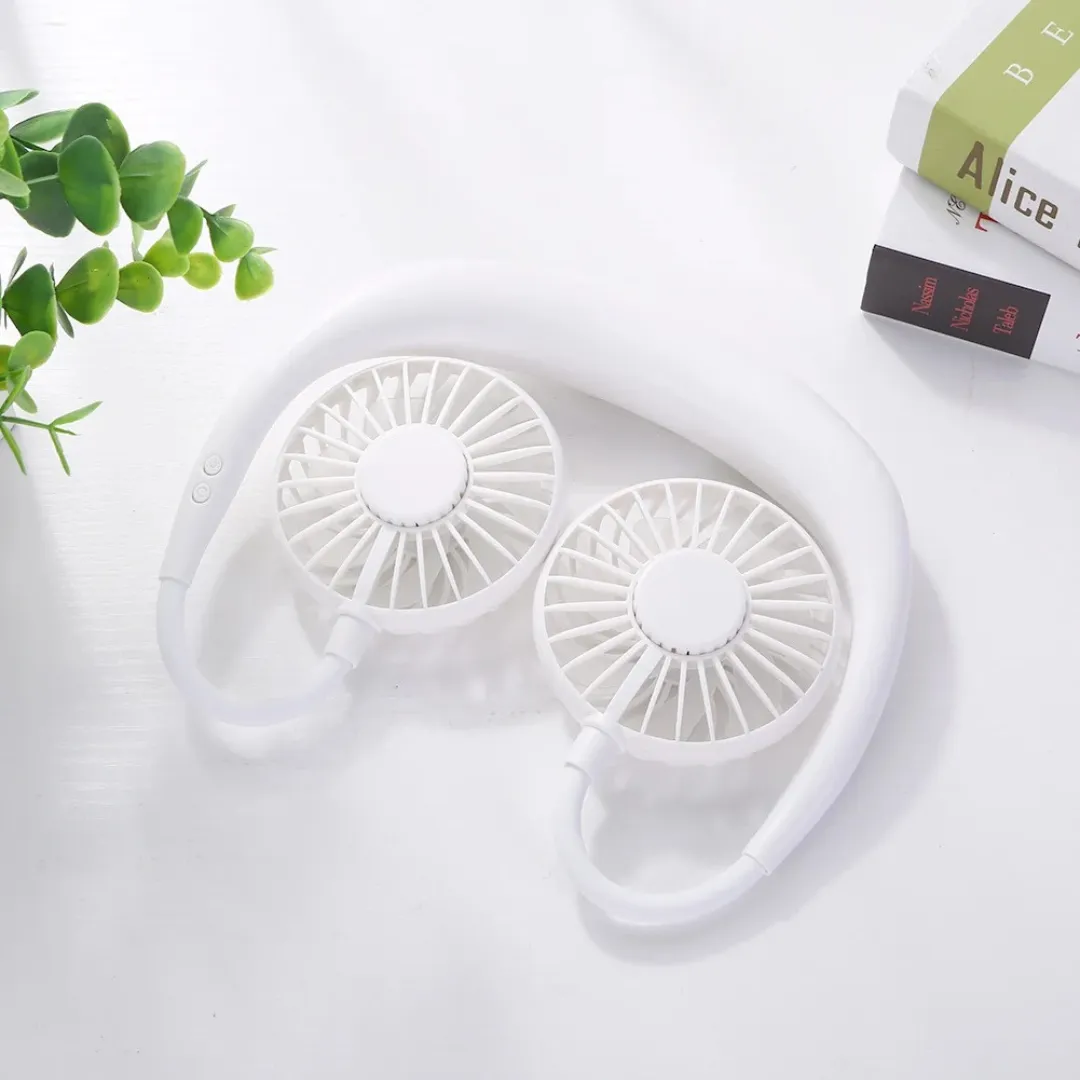 Ventilateur de cou usb pour plage – Fraîcheur portable mains libres idéale par forte chaleur – Rechargeable et léger – Image 2
