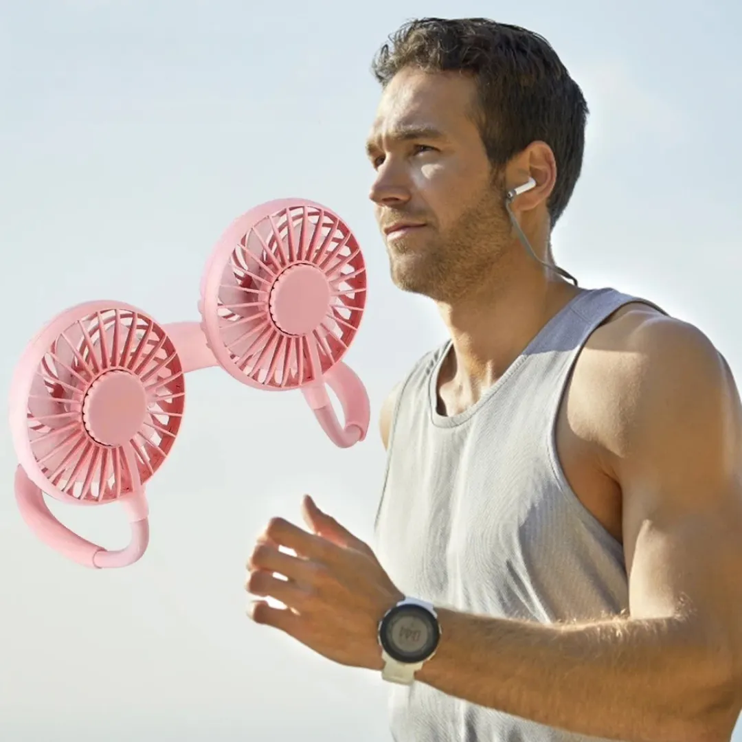 Ventilateur de cou usb pour plage – Fraîcheur portable mains libres idéale par forte chaleur – Rechargeable et léger – Image 7