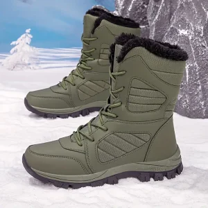 Bottes de neige femmes doublées polaire antidérapantes pour hiver et randonnée