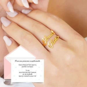 Bague Personnalisée Double Prénom