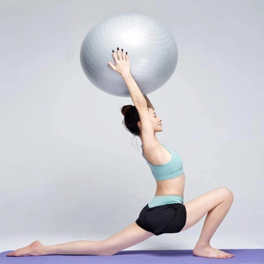 Ballon de yoga – Gagnez en souplesse et équilibre – Idéal pour fitness, pilates et posture dos – Image 3